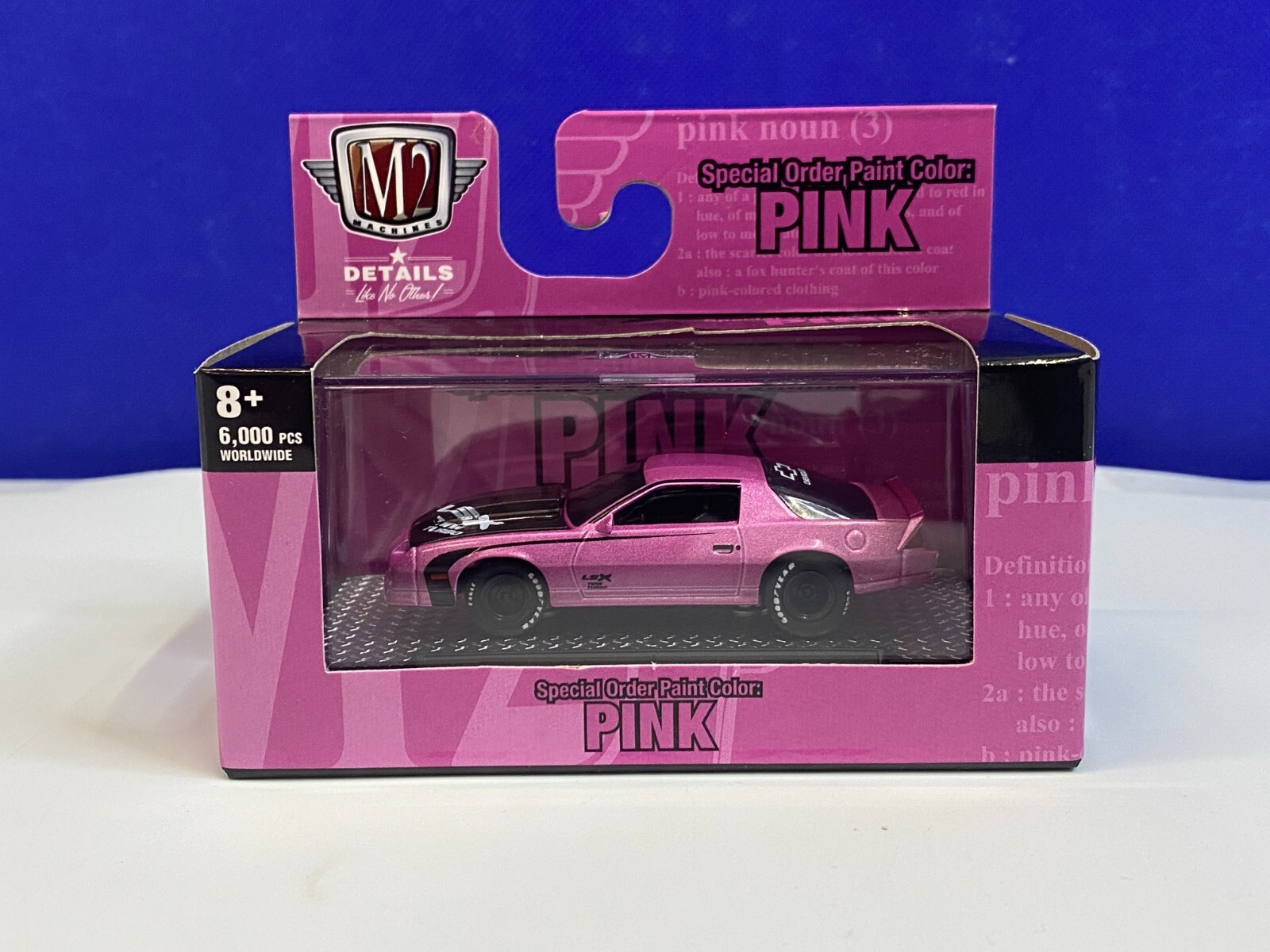 M2 MACHINES 1/64 SCALE SPECIAL ORDER PAINT: PINK 1985 CHEVROLET CAMARO IROC-Z
