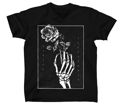 ASKING ALEXANDRIA cd lgo SKELETON ROSE Official SHIRT XL New death to destiny