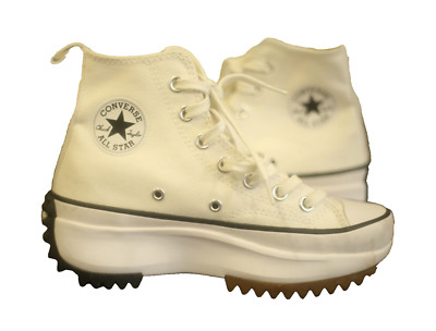 Converse Women's Size 5 Run Star Hike Platform High Top Shoes Canvas White