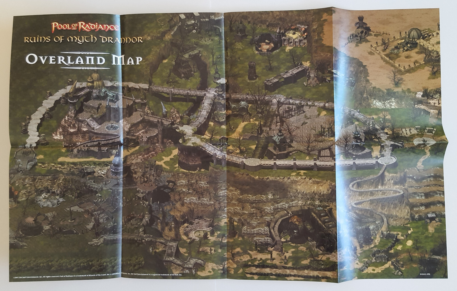 POOL OF RADIANCE RUINS OF MYTH DRANNOR OVERLAND MAP POSTER DUNGEONS & DRAGONS