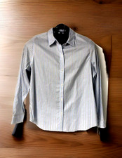 CHAPS Blue & Yellow Striped Mens Long Sleeve Button Down Size XL Dress Shirt NWT