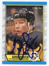 GORD DINEEN PENGUINS AUTOGRAPH AUTO 89-90 O-PEE-CHEE OPC #256 *33883