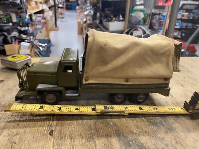 1950s A.M.B Marchesini Tin Toy Military Truck Bologna Italy