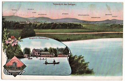 Old Postcard Zittau, Castle Pond Restoration Rower, used 1911 