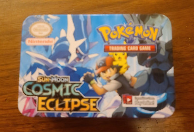 Pokemon Sun & Moon Cosmic Eclipse 42 cards and tin case