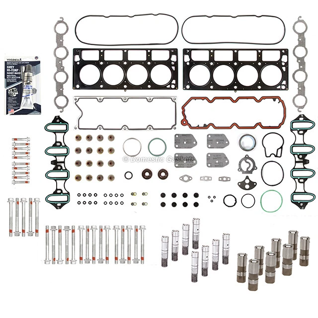 Juego de juntas de culata pernos elevadores para 05-14 GMC Cadillac Chevrolet 4.8 5.3 AFM Foto 4 de 4
