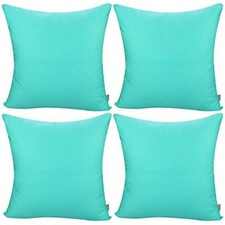 4-Pack 100 Cotton Comfortable Solid Decorative Throw 20x20inch/50x50cm Green