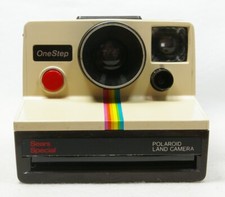 Vintage Polaroid One Step Land Beige Instant Camera Sears Special SX-70 Tested