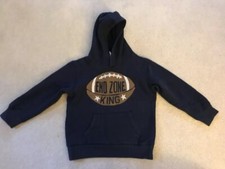 Gymboree Navy Blue Hoodie Sweatshirt Football End Zone King Boy S 5 - 6