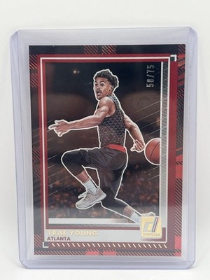 Panini 2023-24 Donruss Trae Young /75 #107 Atlanta Hawks