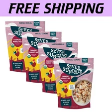 Versatile Organic Muesli Cereal: Warm, Cool, or Overnight Oats - 32oz Pack of 4