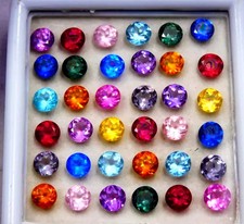 15 Pcs CERTIFIED 8 mm Natural Mix Color Sapphire Lot Round Cut Loose Gemstone