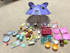 OG Our Generation Doll Food cookware plates Bowls Glasses Kitchen umbrella