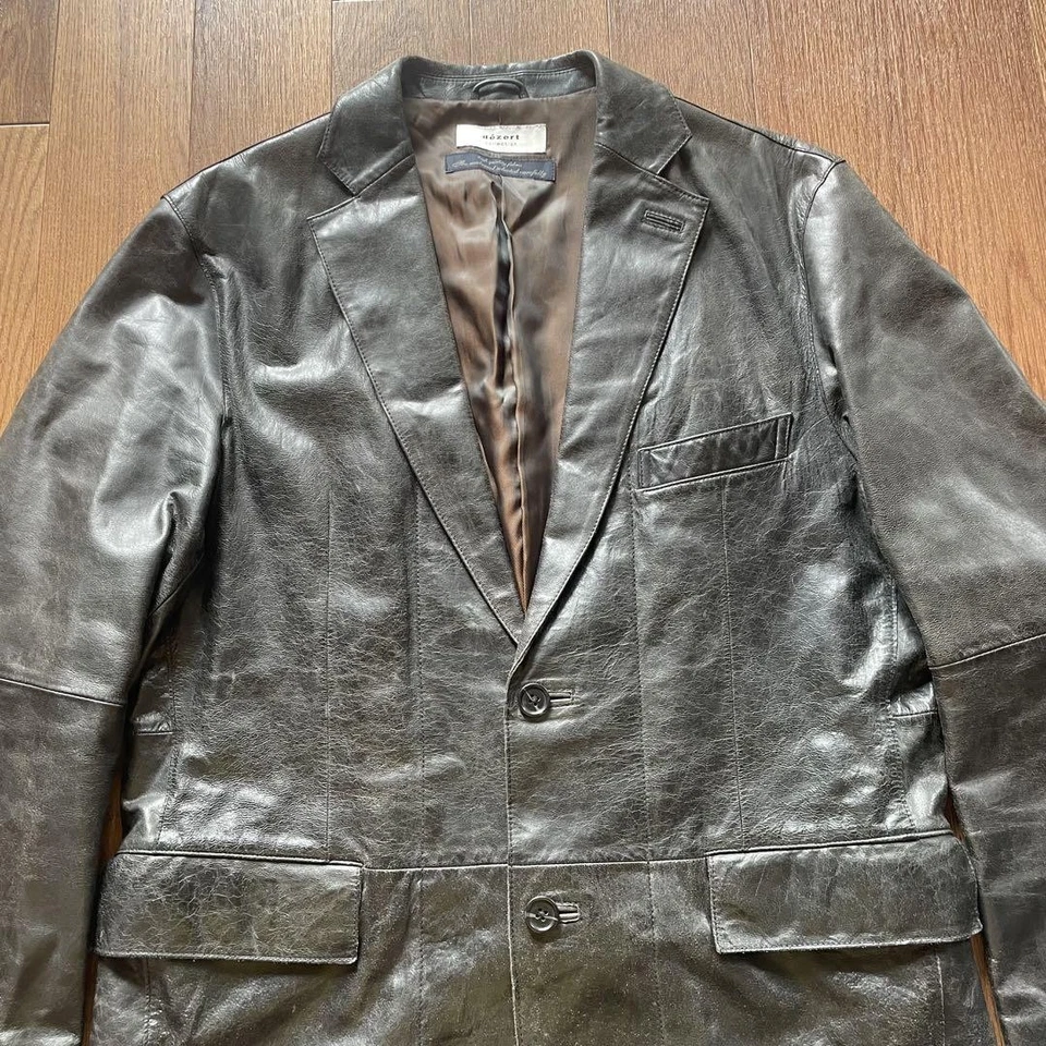 CHAQUETA A MEDIDA USADA [VINTAGE] AÑOS 80 90 Dテ瓜ERT CUERO BUENA Foto 3 de 4
