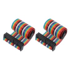 26 Pin IDC Connector Flat Ribbon Cable 2.54mm Pitch Length 150mm Wide 33mm 2Pcs