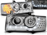 Led Scheinwerfer In Chrom Kurzer Vorderwagen FüR VW T4 Bus 1990-2003