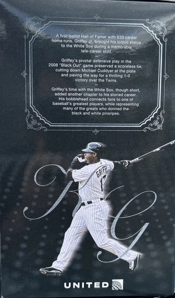 Brand New White Sox Ken Griffey Jr Bobblehead From The 8/24/2025 Game vs Twins ⚾ - Image 4 of 4