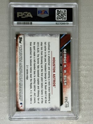 2016 Topps Chrome George H.W. Bush First Pitch Astros ALDS FPC-19
