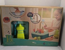 B. toys Running Water Play Sink - Splash-n-Scrub Sink - Kids Kitchen Playset