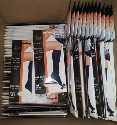 Lot Of 50 levante microfiber Moka knee high comfort top dali knee highs 50 den