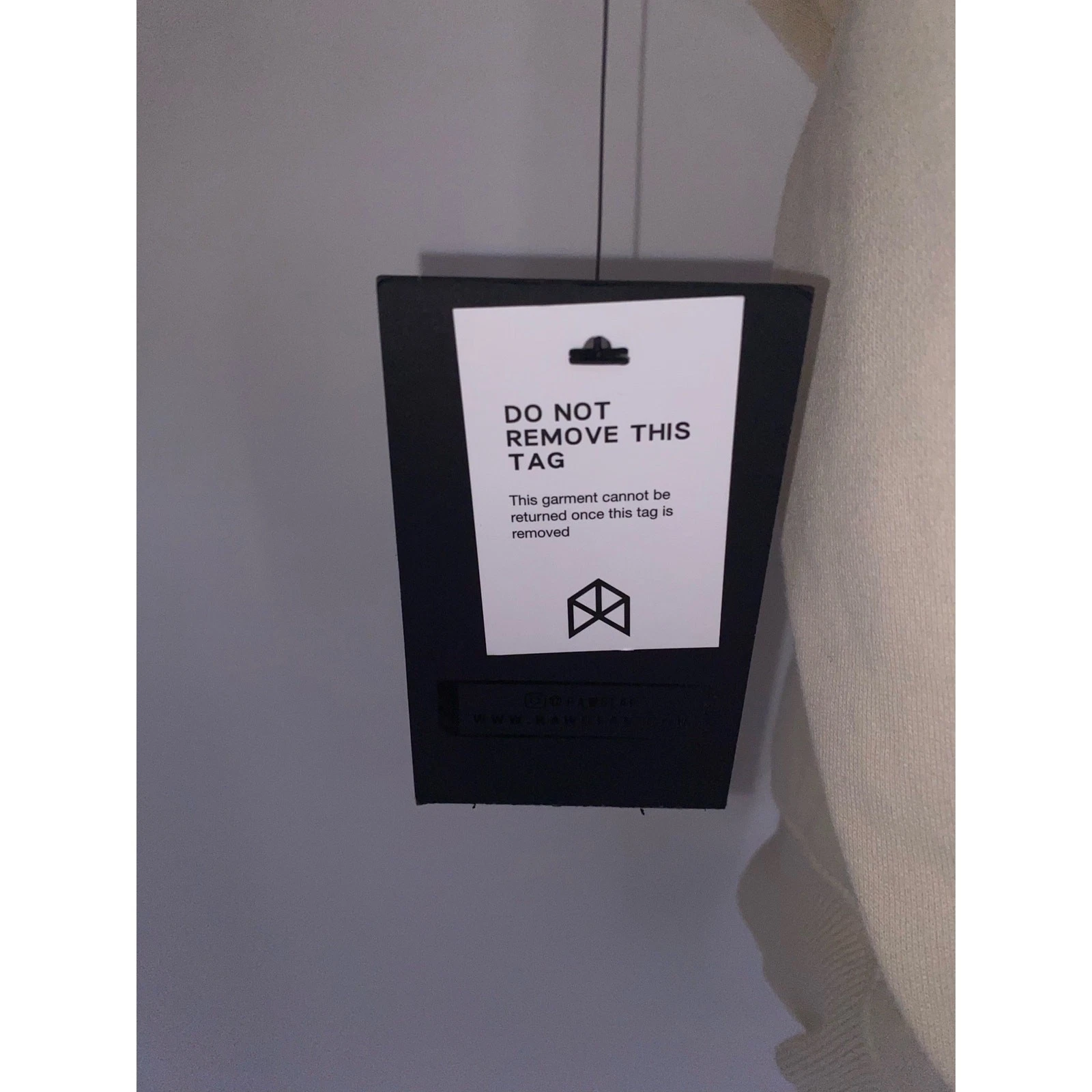 OFF WHITE Felpa con cappuccio donna Raw Gear cropped nuova con etichetta