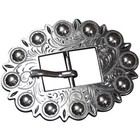 45Hs Set Of 8 Screw Back Concho Stainless Steel Leather Belt Floral Buckle Set