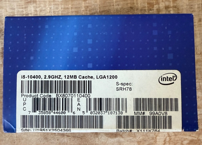 Intel Core i5-10400 Processor (4.3 GHz, 6 Cores, Socket LGA1200