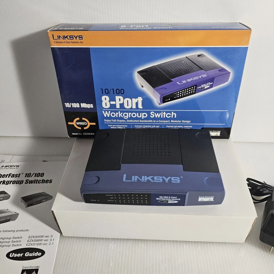 Linksys EZXS88W Workgroup Switch 10/100 8-PORT  - Image 4 of 4
