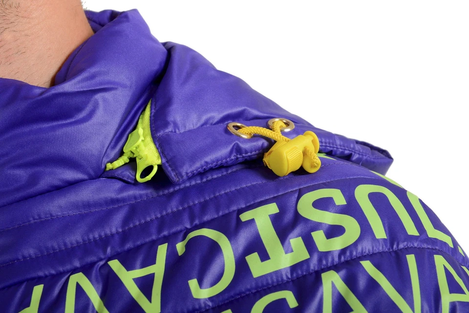 Chaqueta Parka Just Cavalli Para Hombre Estampado de Logotipo Con Capucha Cremallera Completa EE. UU. S IT 48 Foto 4 de 4