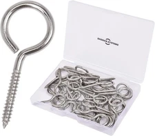 1.57" Stainless Steel Eye Screws for Wood, 2 or 30 Pcs Screw Eye Hooks Eye ...