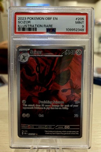 2023 Scizor Sv03: Obsidian Flames Holo PSA 9  #205/197