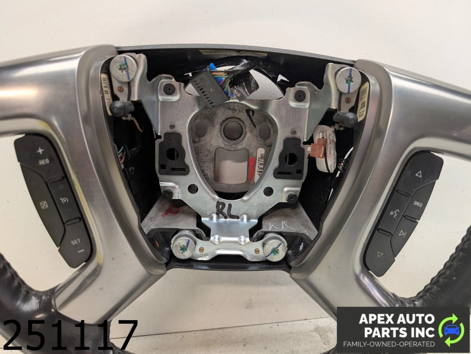 OEM 2007 GMC Yukon 6.2L Woodgrain Leather Heated Steering Wheel Cruise - Image 4 of 4