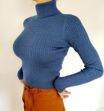 Damen Pullover Strick Langarm Neu Gr M/L Women Jumper Sweater Sweatshirt New