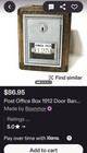 Antique Corbin Post Office Box Door Bank With Key That Works Very Nice — photo 6