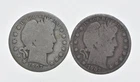 1892-1915 Lot 2 1907-O 1902-S Barber 90% Half Dollars - Coin Collection *036