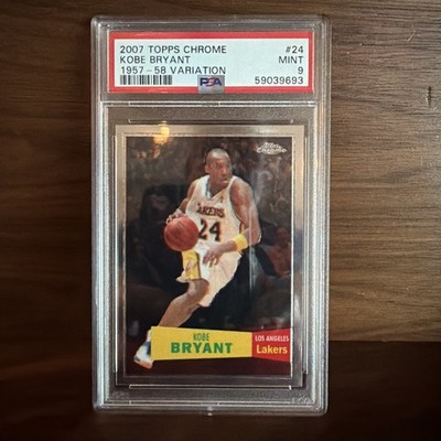 2007 Topps Chrome Kobe Bryant #24 1957 Variation Lakers PSA 9 MINT HOF