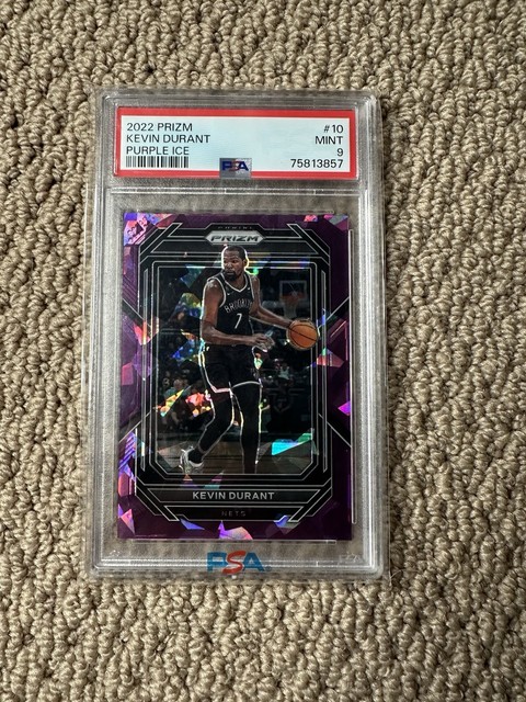 Panini 2022-23 Prizm Kevin Durant #10 Purple Ice Prizm /149 Brooklyn Nets