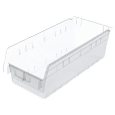 AKRO-MILS 30088SCLAR Shelf Bin,Clear,Plastic,6 in 40K453