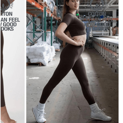 NEW! Los Angeles Apparel High-Rise  Leggings - Brown