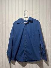 St. John's Bay Blue Dress Shirt Medium - Excellent Condition