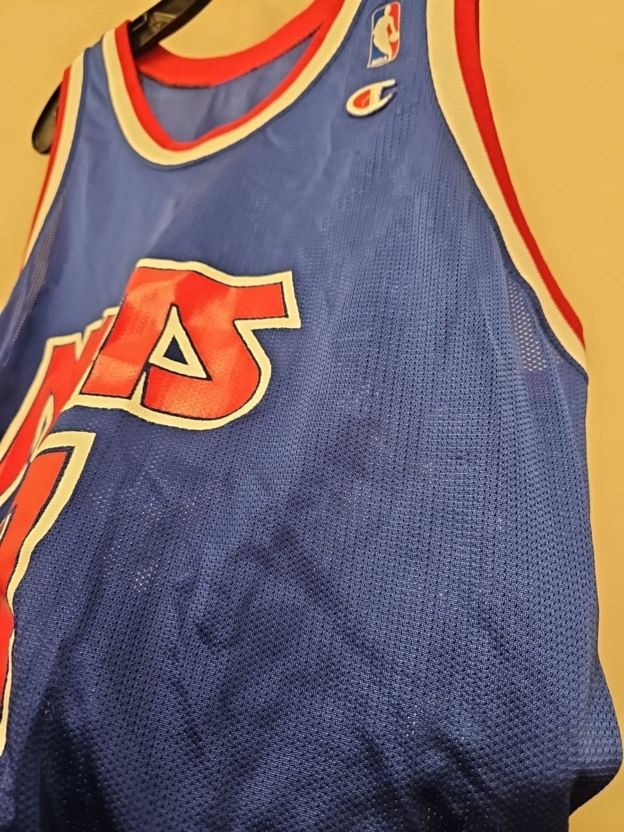 Vintage 90s Champion New Jersey Nets Jersey Kenny Anderson Size 44