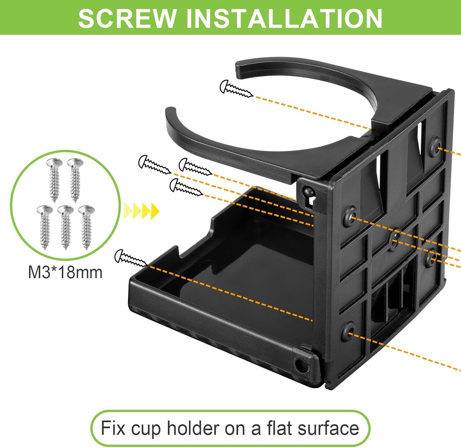 Spurtar 2pcs Car Cup Holder Suitable for Most Size Mugs Water Bottle Drink 2.36-