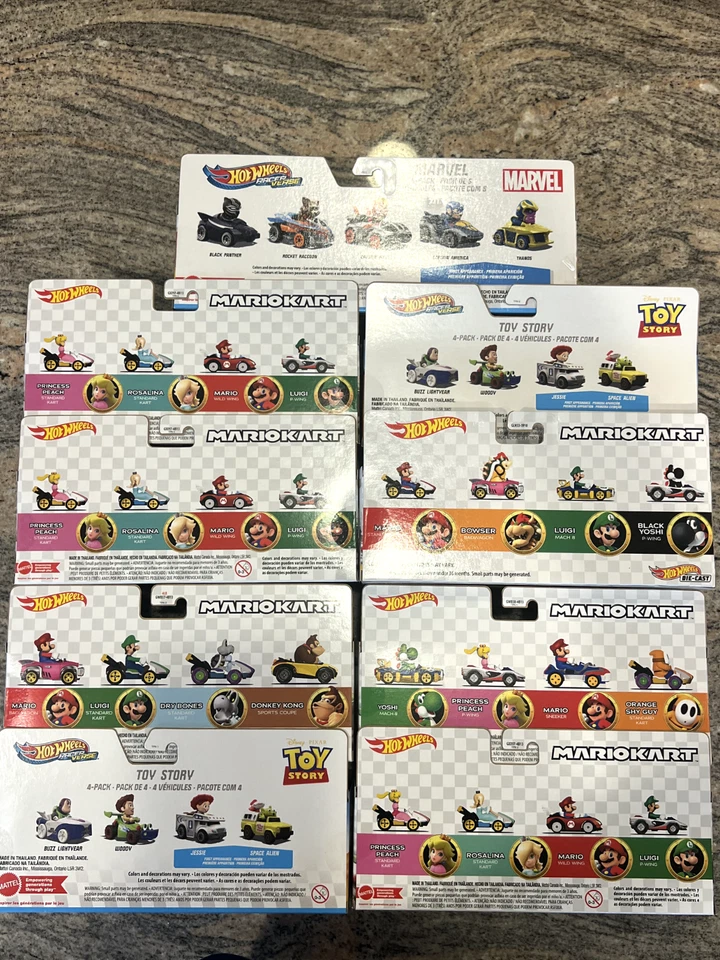 Hot Wheels Toy Story, Marvel, Mario Kart, TMNT, Jurassic World 4packs YOU CHOOSE - Image 2 of 4