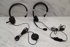 2 LOT - Jabra Evolve 20 & UC Voice 550 USB Wired Headset Stereo w/ Mic