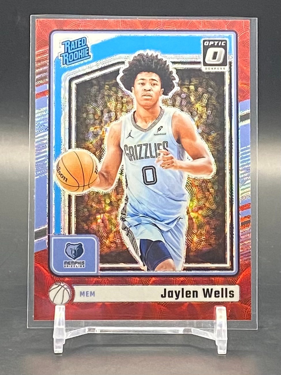 2024-25 Panini Donruss Optic Jaylen Wells Rated Rookie Red International #252