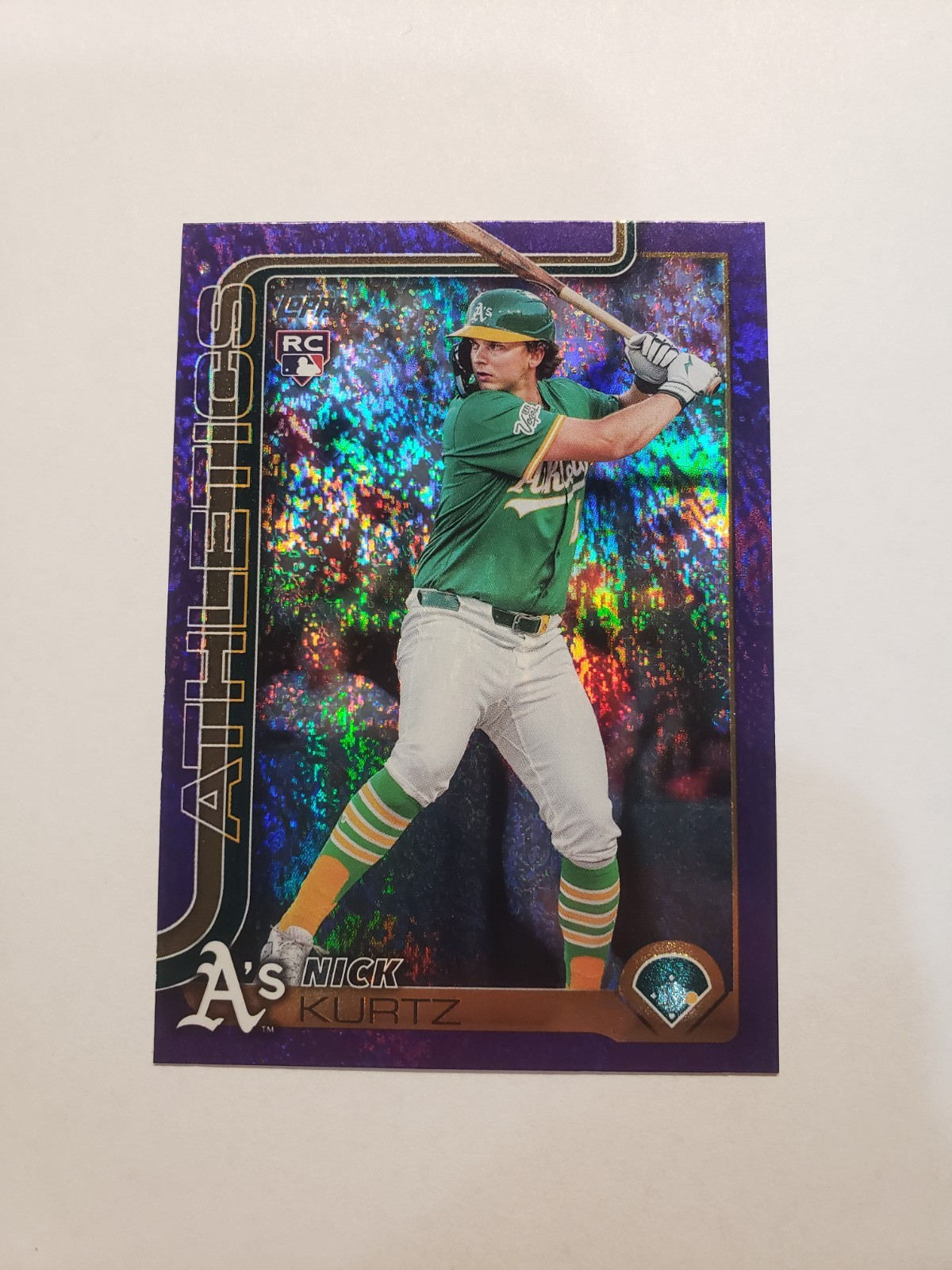 2025 Topps Update NICK KURTZ Purple Holo Foil 125/250 Athletics Rookie RC US201