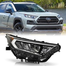 - for Non-Projector Style 2019-2021 Toyota RAV4 W/Chrome Bezel LED Headlight H