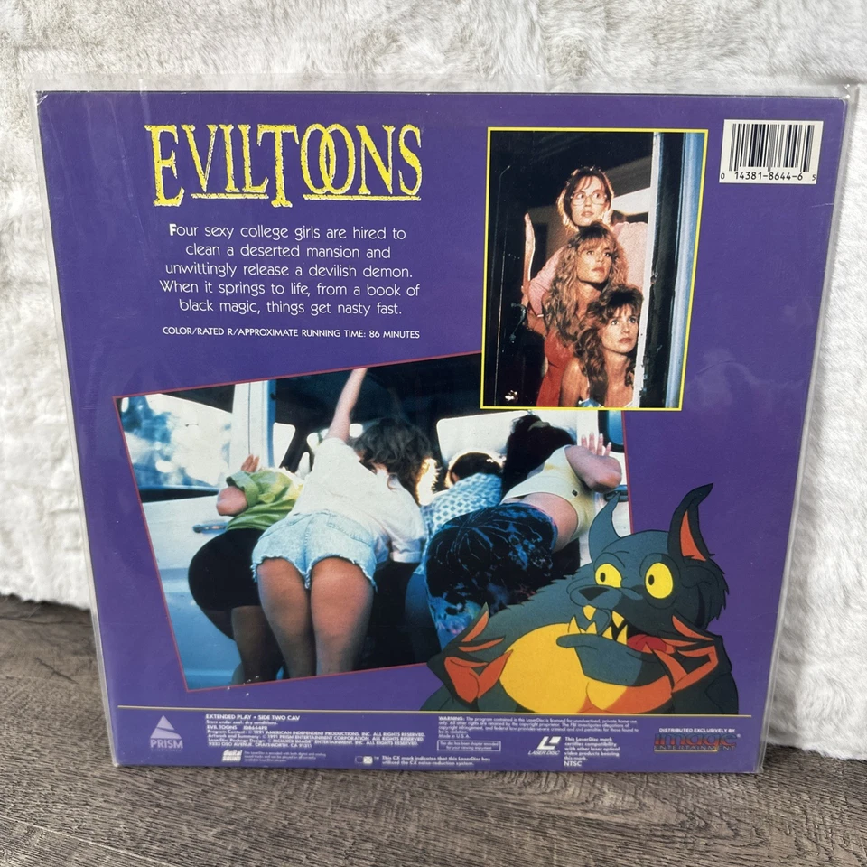 Evil Toons Laserdisc LD 1991 Horror Cult - Fred Olen Ray Prism LD - Image 2 of 2