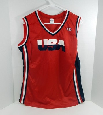 1990er Team USA Basketball Spiel Ausgegebene Rote Trikot 20 DP51433