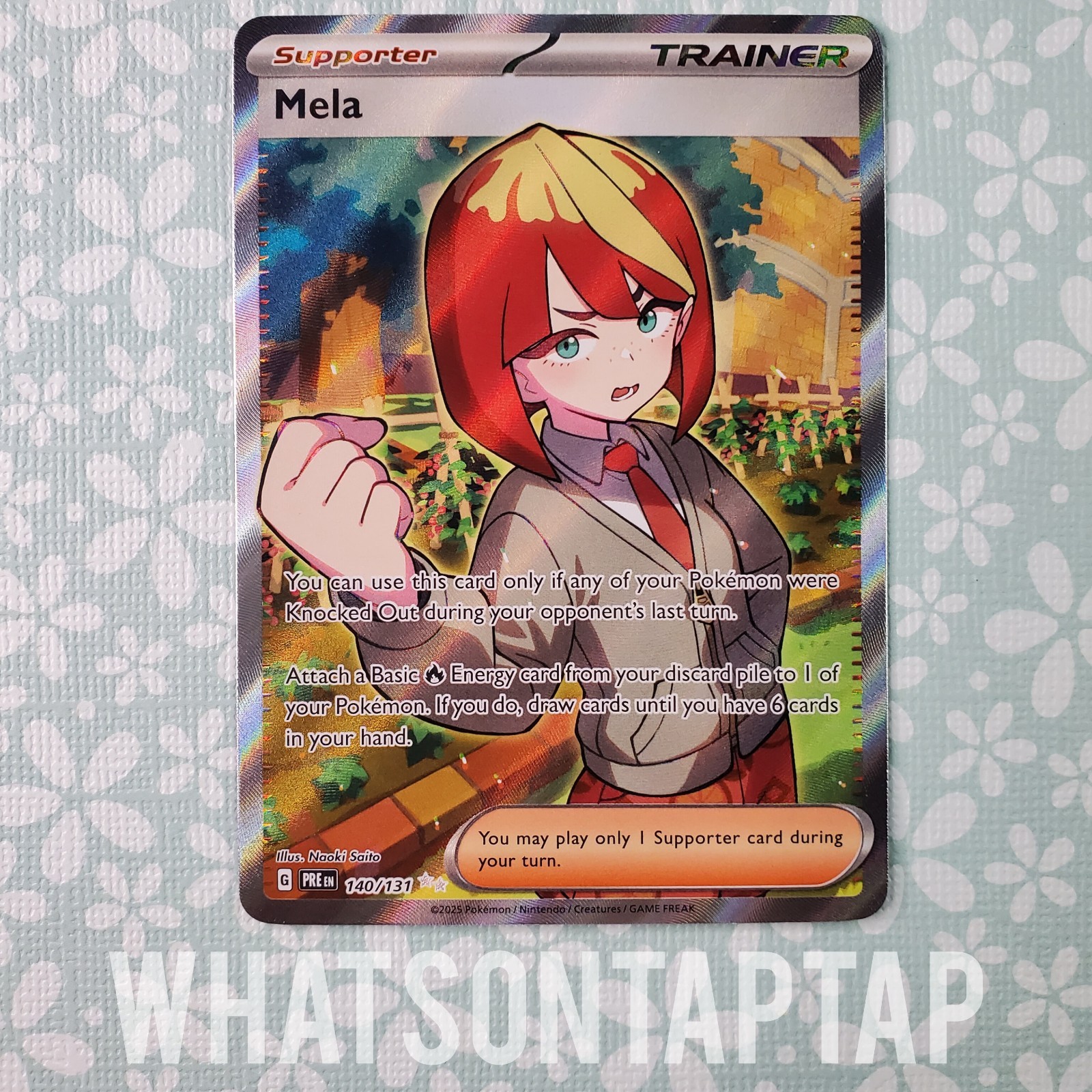 Pokemon Card Mela 140/131 Secret Rare Scarlet Violet Prismatic Evolutions LP